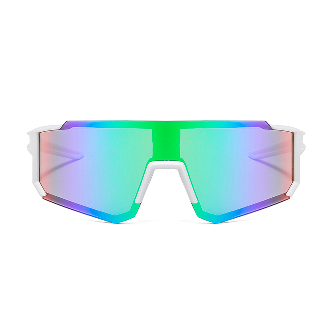 Polarized White/Green Sport Sunglasses
